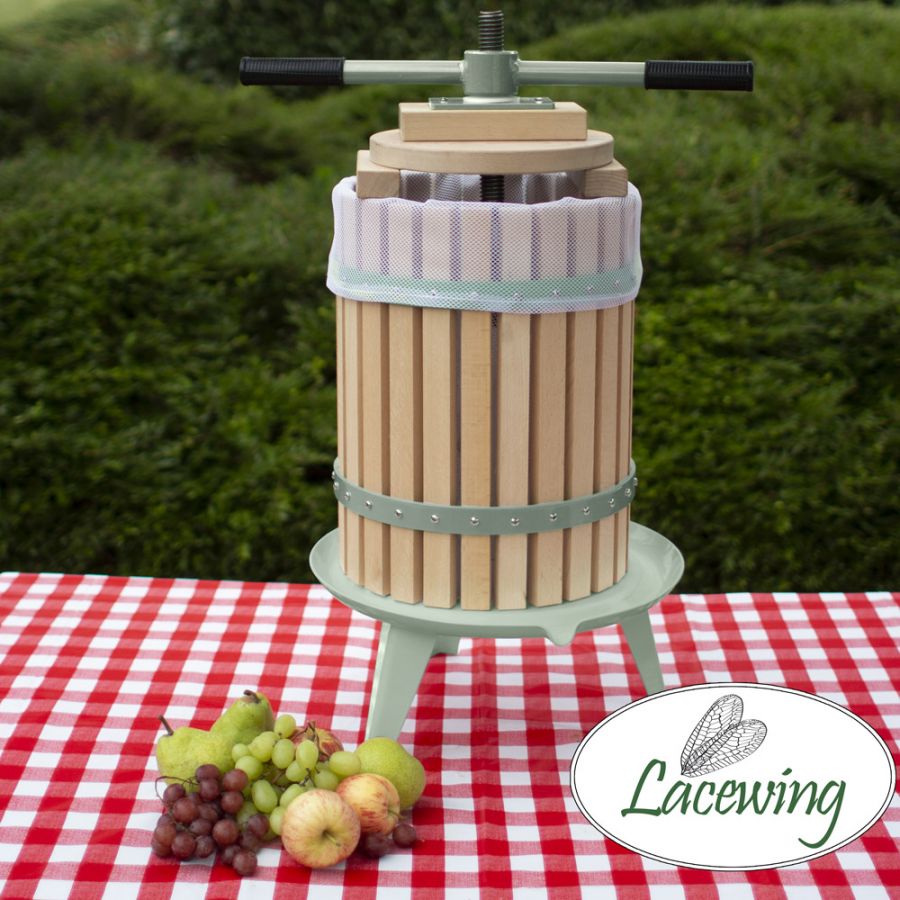 Prensador de frutas y olivos con doble manivela por Easy Press™ Lacewing™ - 18L - 3 años de garantía